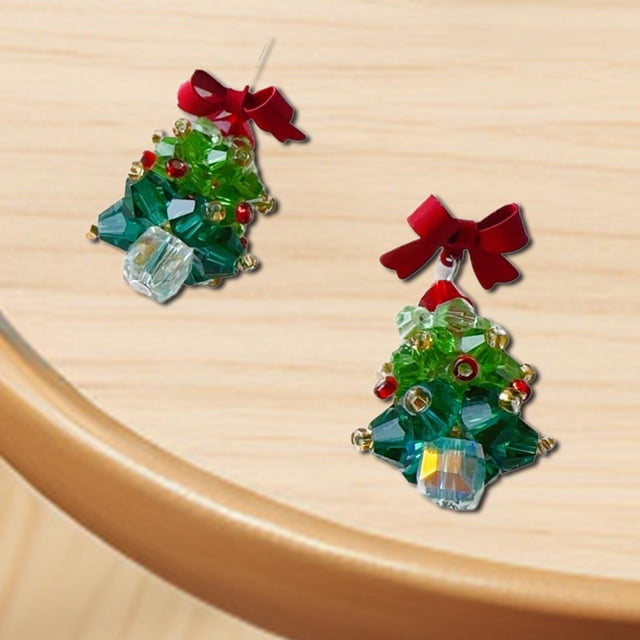 Pendientes de Árbol de Navidad Salvador Joyas para Uso Diario Regalos de Cumpleaños y San Valentín