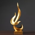 thumbnail image 2 of Estatuil de escritorio de resina creativa de escultura estantería de exhibición de Hotel de oficina dorado Zulema Escultura abstracta, 2 of 7