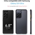 thumbnail image 6 of Zero Serie for Samsung Galaxy S21 Ultra Case 5G, [Wireless Charging Support] [Translucent Matte Thin Phone Case] Shockproof Slim Cover 6.8'', Black, 6 of 7