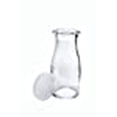 thumbnail image 3 of Old Fashioned Heavy Glass Half Pint Milk Bottle, Decanter Cream Server. With Lid (1 pack), 3 of 4