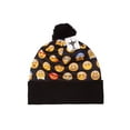 thumbnail image 2 of Top Headwear Sublimation Cuffed Beanie - Emoticon - Long - Black, 2 of 2