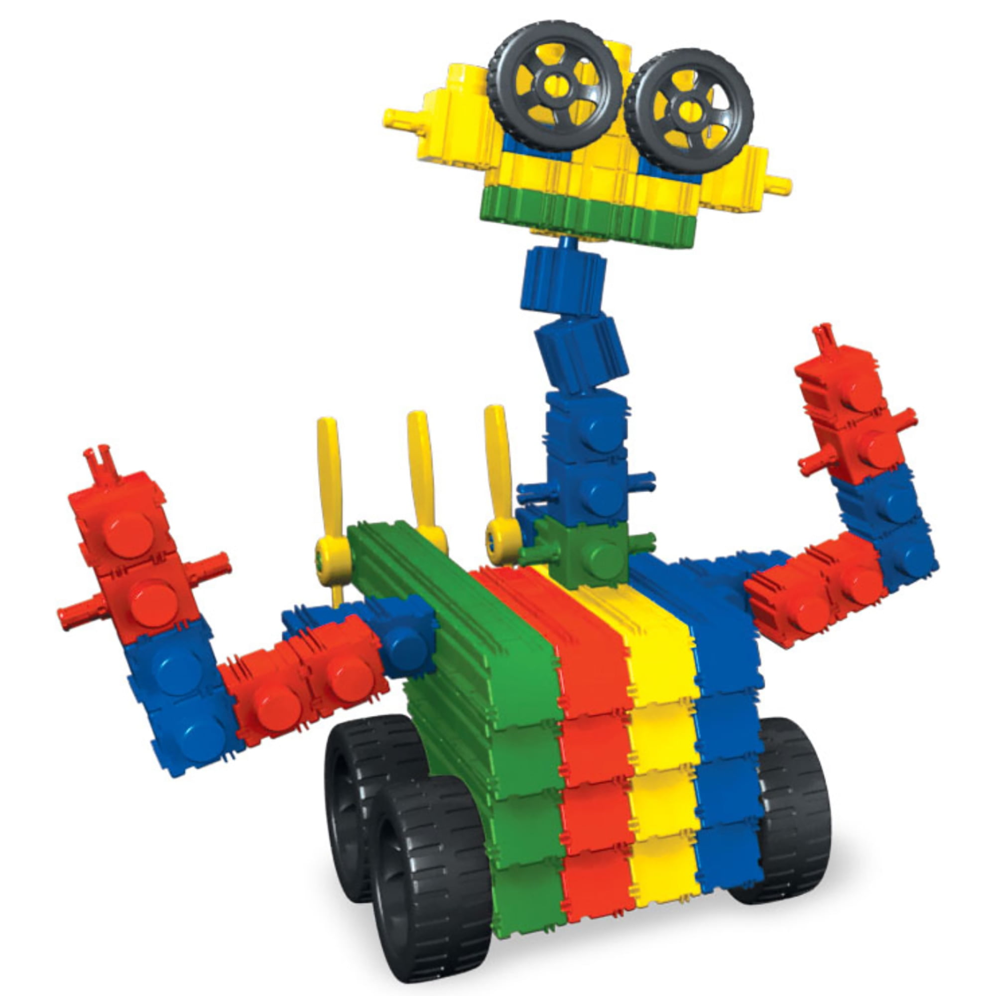 Snapo: Mega Builders Kit - 1100 pcs - Colorful Blocks & Wheels, Connect On All 6 Sides, 3D Building Toy, Snap-Slide-Rotate, Construction, Kids Ages 3+