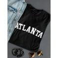 thumbnail image 3 of Atlanta White Text  Women Black T-Shirt, Female XX-Large, 3 of 4