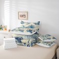 thumbnail image 4 of Erosebridal Retro Nautical Bedding Sets King Size, Sea Octupus Print Comforter Sets with Sheets, Compass Ship Decor, Reversible 7-Piece, 4 of 5