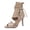 Khaki, variant on Women's Open Toe Stiletto Heel Sandals Lace Up Buckle Strap Ankle Boots Lightweight Dressy Party Pump Shoes Black Size 8