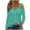 Green, variant on Scyoekwg Womens Tops Fall Loose Trendy Dressy Casual Comfy Clothes for Women Solid Color V-Neck Cold Shoulder Tops Long Sleeve Pullover Tops Blouses(Blue,M)