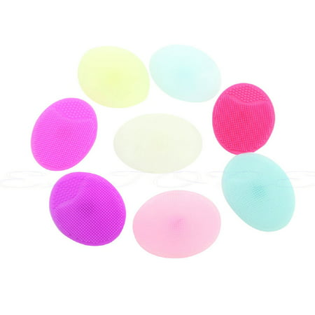 5Pcs in Pack Silicone Cleaning Pad Wash Face Facial Exfoliating Brush SPA Skin Scrub Cleanser best (Best Blush For Skin Tone)