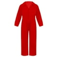 thumbnail image 2 of Alvivi Kids Boys Long Sleeve Zipper Solid Color Coverall Style Jumpsuit 6-16 Red 10, 2 of 6