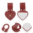 thumbnail image 3 of Unique Bargains 1 Pc Heart Shape Luggage Tag for Travelling Wine Red Polyurethane, 3 of 5