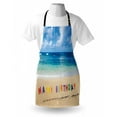 thumbnail image 3 of Birthday Apron Happy Birthday Sign on the Tropical Beach in Hawaii Exotic Sweet Surprise Theme, Unisex Kitchen Bib Apron with Adjustable Neck for Cooking Baking Gardening, Multicolor, by Ambesonne, 3 of 3
