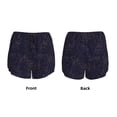 thumbnail image 3 of Balery Copper-Gold Gloss Outline Flower1 Pantalones cortos deportivos para mujer con forro y dos bolsillos, elásticos, para entrenamiento, gimnasio, yoga-XX-Large, 3 of 7