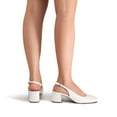 thumbnail image 7 of BURUDANI Womens Slingback Low Chunky Heels Pumps Square Toe Block Dress Shoes, 7 of 7