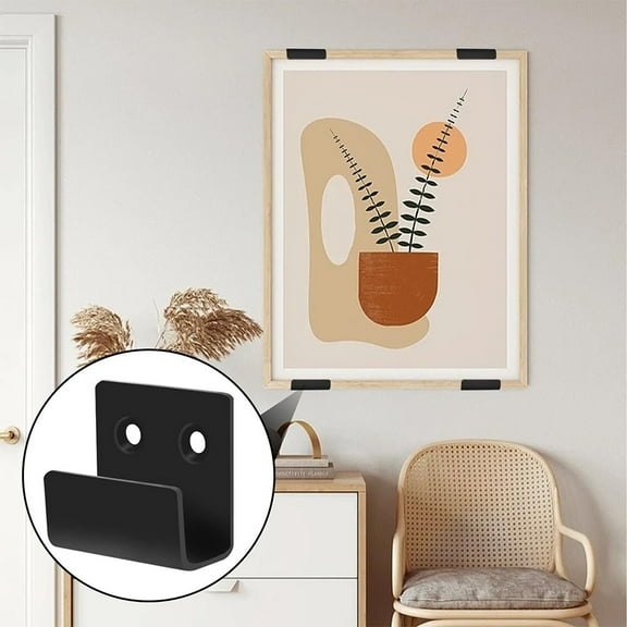 4x Stainless Steel Flat Hooks Hanger Tile Billboard Display Board Holder