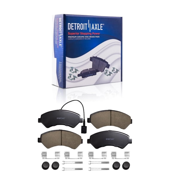 Detroit Axle - Front Ceramic Brake Pads for 2014-2024 Ram ProMaster 1500 2500 3500 EV 2015 2016 2017 2018 2019 2020 2021 2022 2023