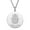 Rhodium Plated, variant on Rose Goldtone Engraved Name and Hamsa Hand Disc Necklace ,Women's