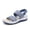 BLUE, variant on Women's Walking Sandals Lightweight Soft Footbed Low Wedge Comfort Indoor Outdoor Flat Sandals