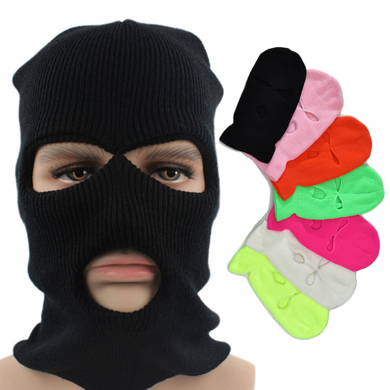 Full Face Mask Ski Mask Winter Cap Balaclava HoodArmy Mask 3Hole Protection Mask