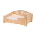 thumbnail image 1 of Cama para Gato Cama Elevada de Madera Sofá para Mascotas Cojín Desmontable Estructura Resistente Adecuado para Gatos Y Perros Pequeños en Interiores, 1 of 8