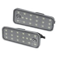 thumbnail image 1 of Coche 6500K blanco 3528SMD LED montaje de luz de matrícula 92501-2W000 para Hyundai Santa Fe 2013-2016 ABS negro transparente (juego de 2), 1 of 1