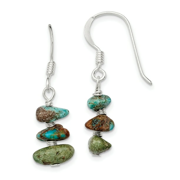Natural stone drop earrings clearance
