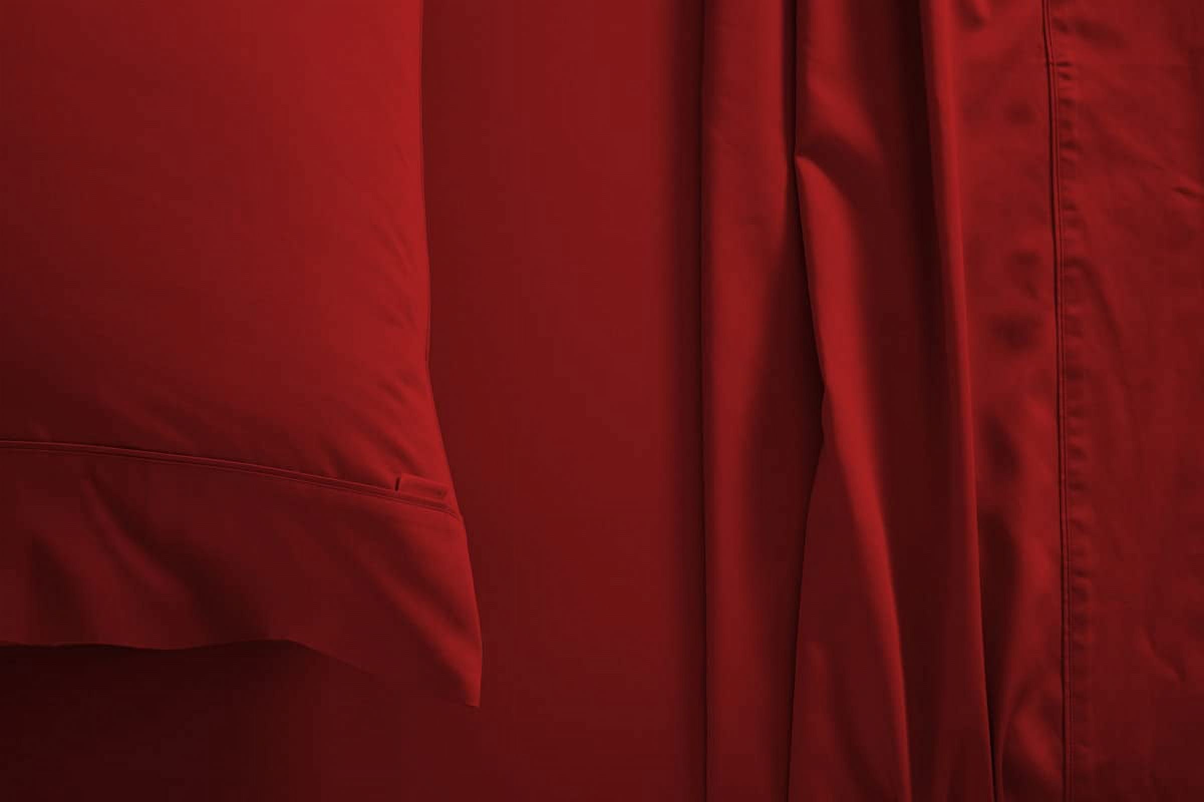 3 Piece 100% Egyptian Cotton Duvet Cover Set with Zipper Closure - Luxury Soft & 400TC Comforters & Duvets Cover- Hotel Style Silky Bedding Collection - Burgundy Solid, Cal-King Size.