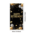 thumbnail image 3 of LUUFILx Happy Retirement Banner Balloons Celebration Backdrop Colorful Pennants Photography Props Decoration Party Supplies Wall Poster Background, 3 of 9