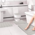 thumbnail image 3 of Bathroom Rugs Sets 4 Piece with Toilet Lid Cover, Non-Slip Bath Rugs for Bathroom, Microfiber Shaggy Absorbent Bathroom Rugs with U-Shaped Toilet Rug Machine Washable Bathroom Rugs, 3 of 8