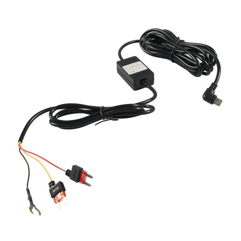 dash cam hardwire to cigarette lighter Acc Kit, USB Type C Dashcam Kit Step-Down Cable, 12v-24v DC 5V 3A Car Charger Power Cord hassle free switch and operate with ACC connection Dash Cam Hardwire Kit Car