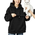 thumbnail image 4 of lcziwo Dog Carrier Hoodie Women Pet Pouch Hoodies Oversized Cat Hooded Sweatshirt with Carrying Pockets 2026 Black,S, 4 of 9