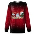 thumbnail image 4 of Patlollav Christmas Tops for Ladies,Womens Round Neck Long Sleeve Sweatshirt Blouse Gift, 4 of 6
