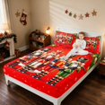 thumbnail image 3 of Manfei Soldier King Sheets Holiday Bedding 4-Piece (1 Flat Sheet, 1 Fitted Sheet and 2 Pillowcases), 3 of 6