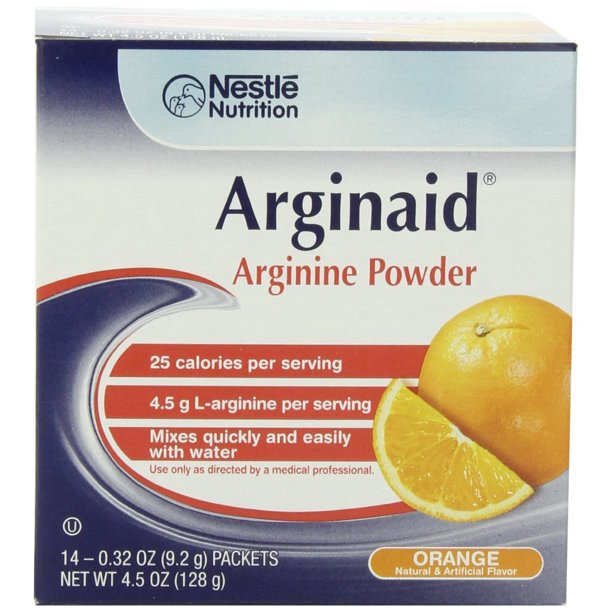 Nestle Nutrition 35983000 Arginaid Arginine Powder Orange, 0.32 oz. (9