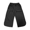 thumbnail image 6 of Capri Pants for Women 2025 High Elastic Waist Wide Leg Loose Flowy Palazzo Capris with Pockets Womens Cropped Pants, 6 of 7