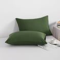 thumbnail image 5 of Ntbay Microfiber Pillowcase set - 2 Pack - Envelope Closure Pillow Cases - Standard - Olive Green, 5 of 5