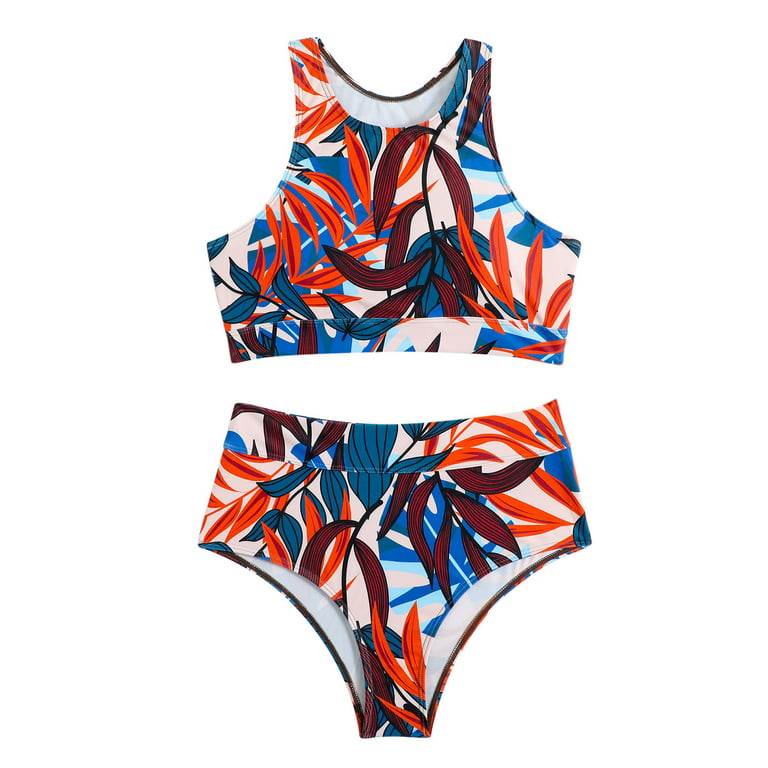 RQYYD Clearance Women Athletic Two Piece Swimsuits Sports High