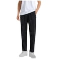 thumbnail image 1 of Men's Drawstring Elastic Ice Silk Pants - Casual Sports, Straight Leg, Comfort Fit, Polyester, 1 of 8