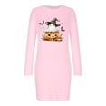 thumbnail image 1 of RKSTN Robes pour Femmes à Capuche Manches Longues Imprimé Halloween Robe Mini Robe Ample, 1 of 2