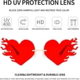thumbnail image 4 of Ubiuoflame Melting Heart Sunglasses For Women Men Drippy Heart Glasses Trendy Sunglasses For Party, 4 of 4