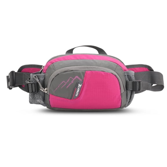 GASTROPOD Sports Waist Bag with Bottle Holder, Multifunctional Fanny Pack, Sling Waist Pack (Rose Red) Fanny Packs