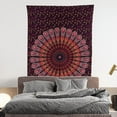 thumbnail image 4 of Bless International Indian hippie Bohemian Psychedelic Golden Blue Peacock Mandala Wall hanging Bedding Tapestry(Golden Pink Blue, Medium(54x60Inches)(137x152cms)), 4 of 4