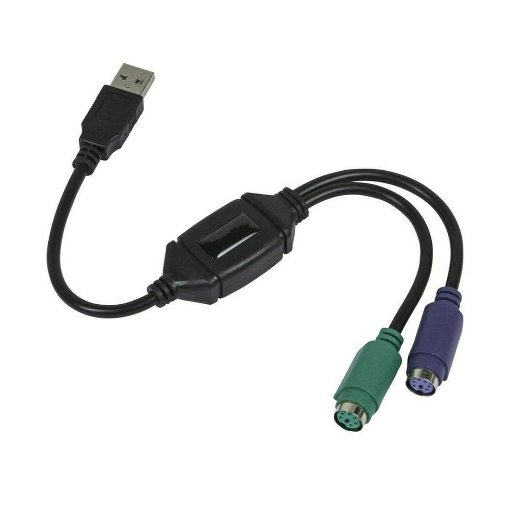 SANOXY PS/2 Dual PS2 to USB 2.0 Converter Active Adapter Cable for