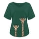 thumbnail image 4 of Elegante mujer con cuello en V estampado camiseta blusa Tops sudadera OAVQHLG3B Store  lin121212, 4 of 4
