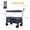 Blue + Steel 7"x4", variant on FENGFAN Folding Wagon Cart Removable Canopy 7"x4" All-Terrain Wheels 480LBS 120L 600D Oxford Single Pack Black Gray