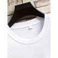 thumbnail image 3 of [Creative Letter Graphic Print Tee] Ultra-Soft Creative Letter Graphic Print T-Shirt - Comfort-Fit Crew Neck, Breathable, Moisture-Wicking, Casual Summer Tee, 3 of 5