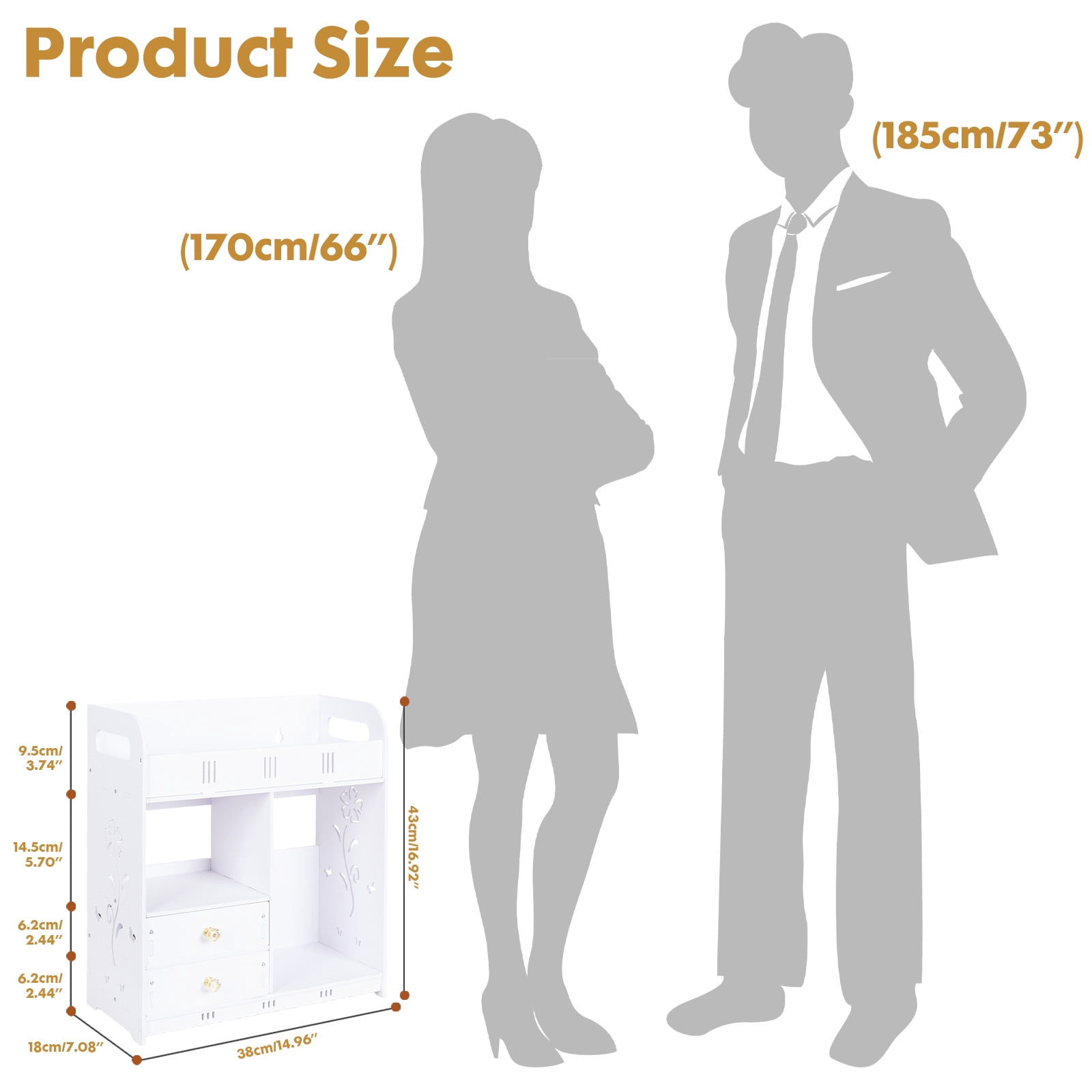 PinkSheep Medicine Cabinet for Bathroom, Small Wall Mount Over the Toilet Storage Cabinet Organizer with Shelves and Drawers, White