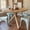 Blonde oak Trestle, variant on Cascais 48" Round Table with Tripod Base, Solid Wood with a Blonde Oak Finish