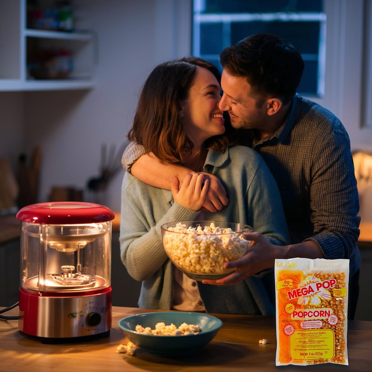 Popcorn Kit - Mega Pop Premium A Grade Popcorn Kit - 8oz Kit for 6oz Popper - Case of 36 | All In One Pack