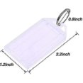 thumbnail image 2 of Paquete de 50 etiquetas de plástico blancas para llaves con soporte de anilla dividida, etiquetas para etiquetas de equipaje, llavero, llavero, 2 of 3