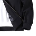thumbnail image 5 of Mrmaere Turn Down Collar Corduroy Collar Casual Jacket Men Turn Down Collar Zip Up Lightweight Daily Wear Jacket Black L, 5 of 5