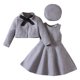thumbnail image 1 of Gibobby Conjunto para bebé niña Niñas pequeñas invierno manga larga Bowknot abrigo chaleco vestido ropa sombrero trajes(Gris, 4-5 Años), 1 of 5